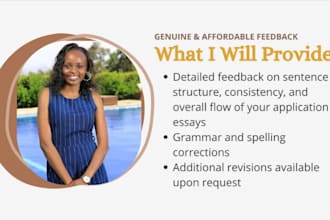 proofread, edit college personal statements, supplemental essays