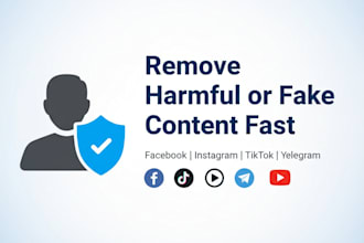 do mass report for facebook, instagram, tiktok, instagram, telegram and youtube