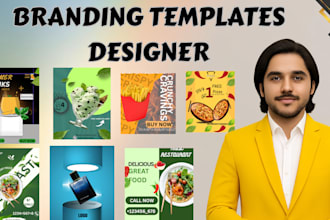 create custom small business brand templates pack for social media