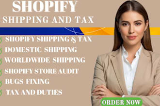 setup shopify shipping and tax shopify virtual assistant shopify store manager
