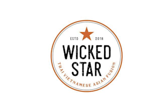 design elegant splendid wicked star logo
