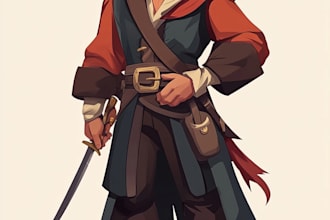 create 2d game character or 2d game character