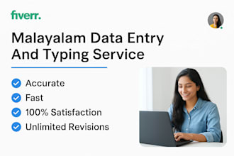 malayalam typing  copy past and data entry service