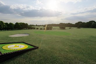 design mini golf at backyard,fitness centers, and gyms with 3d rendering,terrain
