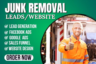 junk removal leads junk removal website dumper leads hauling leads landing page