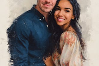 do couple portrait illustration