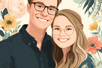 paint custom couple portrait