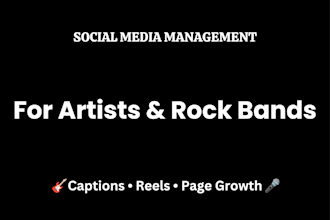 create social media content for artists and bands