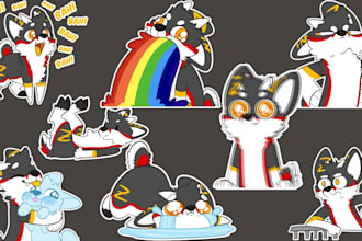draw furry nsfw telegram stickers design animated crypto stickers furry sticker