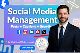 manage your social media, create posts and grow your online presence
