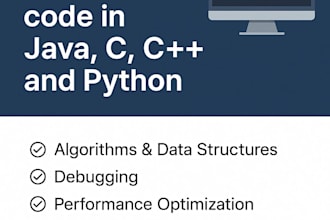 write, debug, code in java, c, cpp, and python
