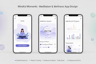 create a meditation and mental wellness app with guided sessions