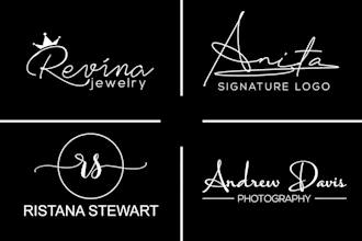 do modern calligraphy handwritten business jewellery photography signature logo
