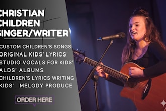 be your christian children songwriter custom christian singer jingle for kids