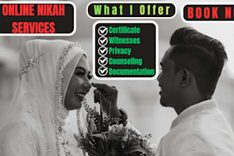 be your online imam for your online nikah witnesses and certificate