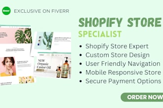 build a modern, high conveting shopify ecommece store or dropshipping website