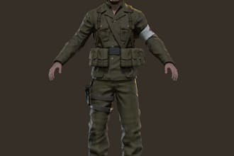 create professional 3d character model for game, animation and virtual reality