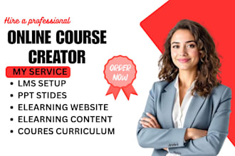 create online course content, course creation, course curriculum, elearning