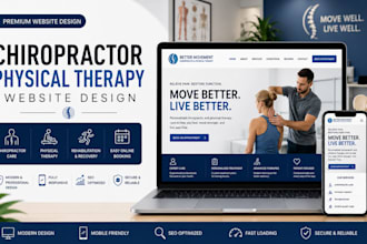 design chiropractor, physical therapy, physiotherapy, rehab clinic website