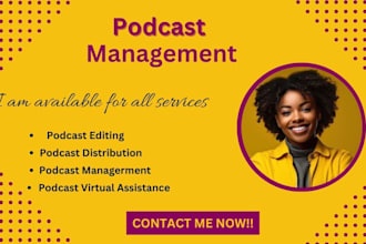 be your podcast manager, podcast VA and podcast editor,