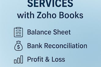 bookkeeping and bank reconciliation in zoho books and excel