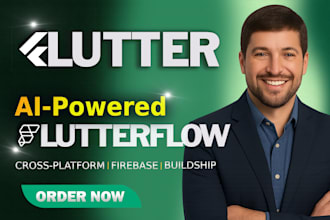 develop mobile app as flutter developer, flutterflow developer with firebase ai