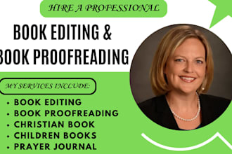 proofread edit your children book, christian memoir, prayer journal
