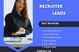 do b2b lead generation, recruiter leads, and linkedin web research
