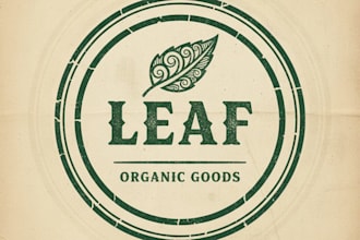 design a vintage leaf logo for your brand or business