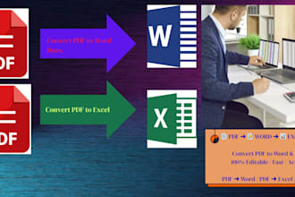 convert PDF to editable word, excel, or powerpoint files accurately