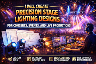 design professional stage lighting for concerts, events, and live productions