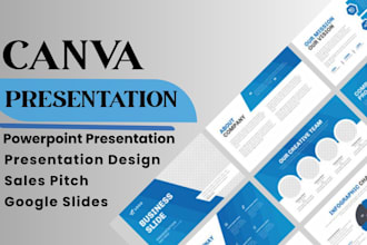 design or redesign pitch desk,canva presentation and powerpoint presentation