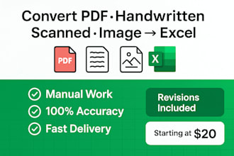 convert PDF, handwritten, and many more files to excel accurately