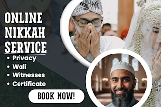 be your online imam for nikah, muslim marriage, and islamic wedding ceremony