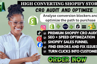 do conversion rate optimization cro, shopify cro audit, website audit conversion