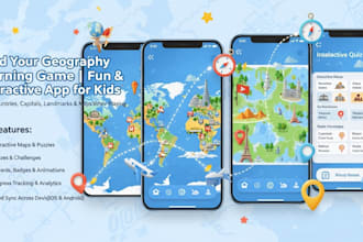 develop a geography learning game for kids