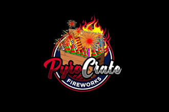 create attractive and imagination firework logo design