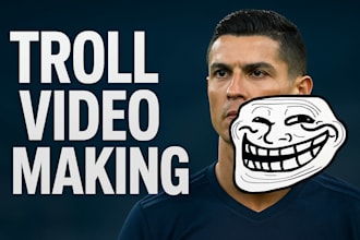 create funny troll video edits and meme style videos