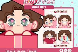 design and draw anime character emotes for you