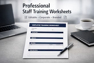 create professional staff training onboarding worksheet templates for your team
