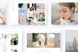 design pixieset website, client gallery ,photography website , showit website