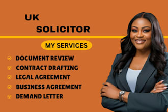 be your uk solicitor, document review, demand letter, contract drafting