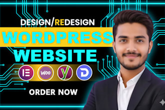 create wordpress website design and development