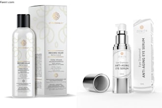 do cosmetic label design and bottle label design