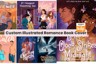 illustrate romance book cover fantasy book cover lgbt book cover kdp book cover