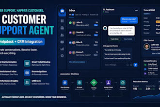 build an ai customer support automation agent with helpdesk and CRM integration