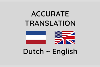 translate english to dutch and dutch to english accurately