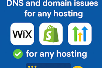 fix wix, shopify, gohighlevel dns, and domain issues for any hosting