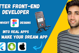 design and develop your flutter app front end