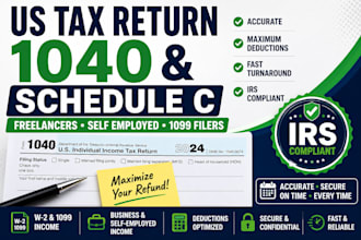 prepare and e file your US individual tax return and schedule c